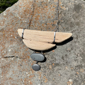 Driftwood and Drops Necklace by Lakestone Jewelry