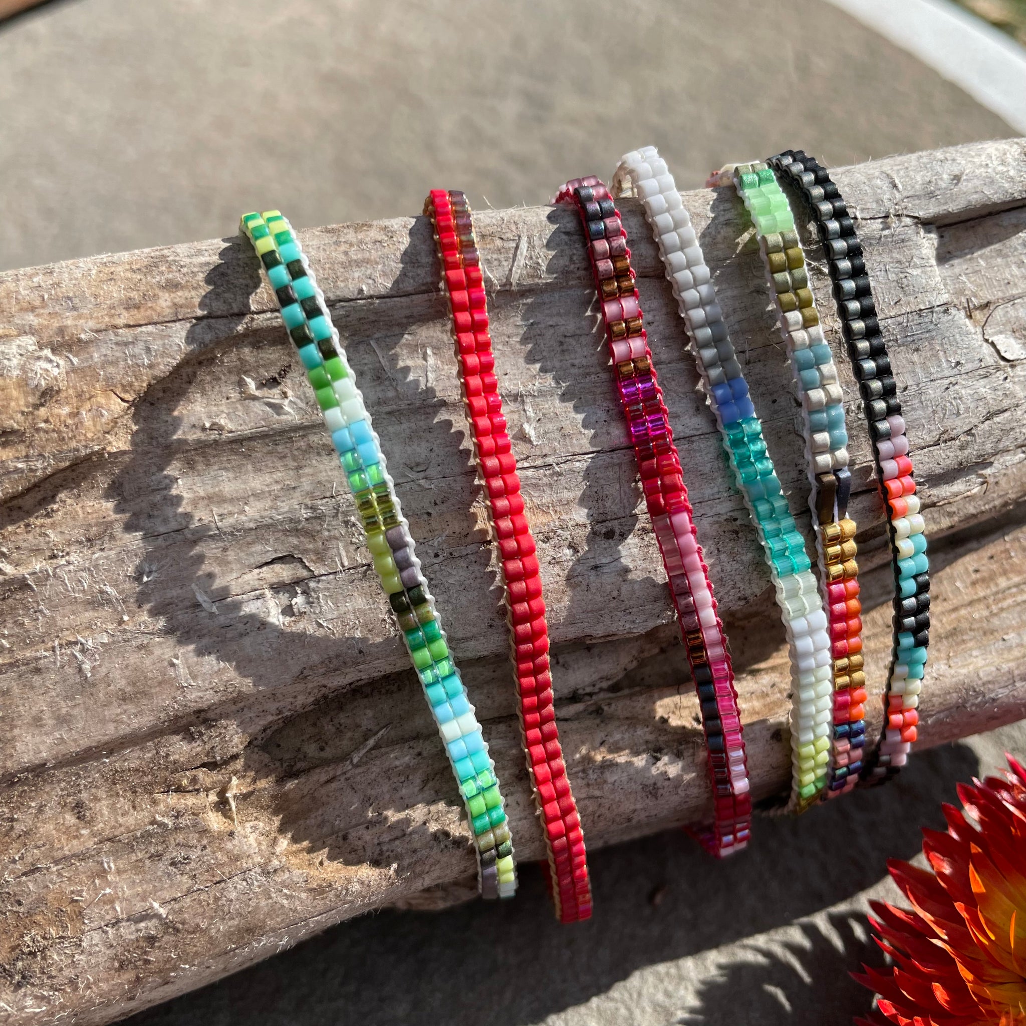Rainbow Bead Crochet Bracelet - Susan Jefferson Jewelry Designs