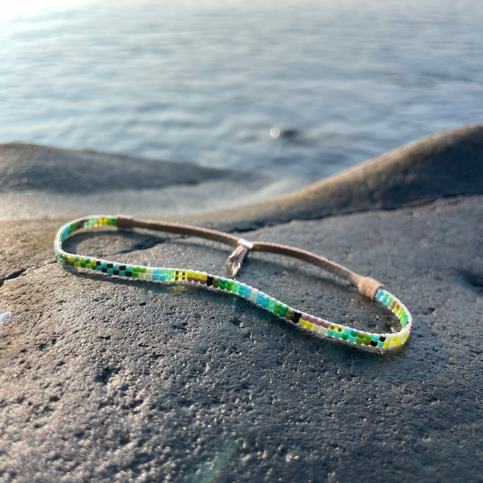 Eighth Inch Bead Mosaic Bracelet by Julie Rofman