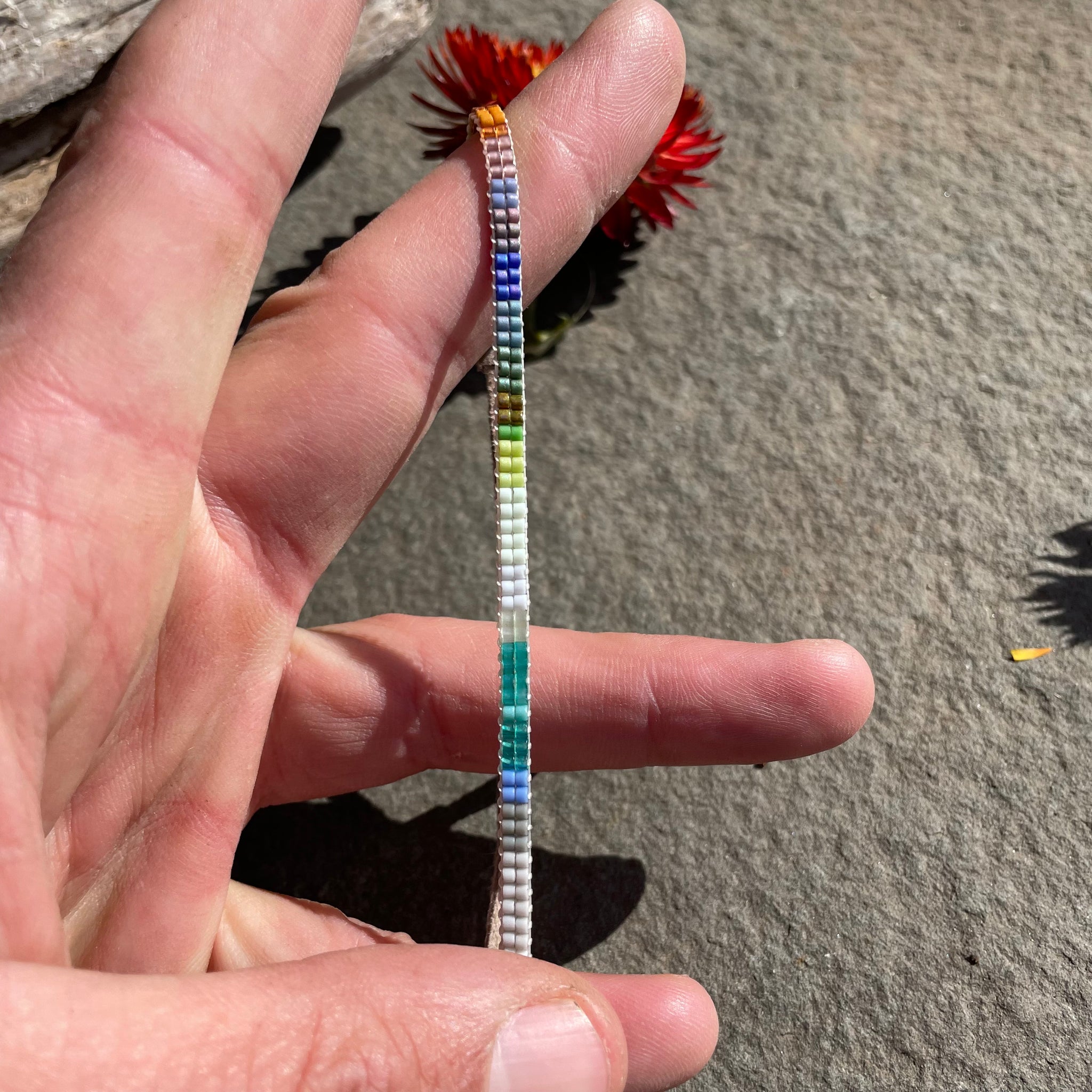 Eighth Inch Bead Mosaic Bracelet by Julie Rofman