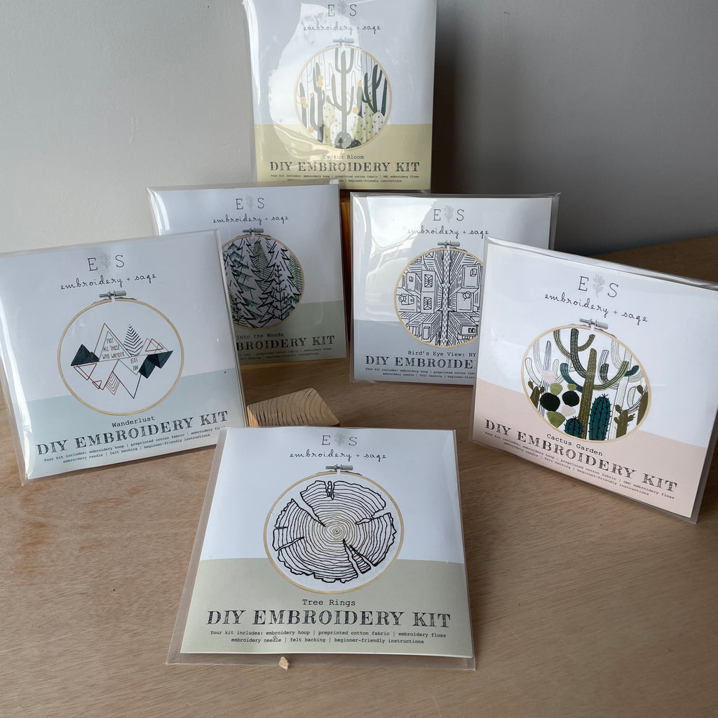DIY Embroidery Kits by Embroidery and Sage