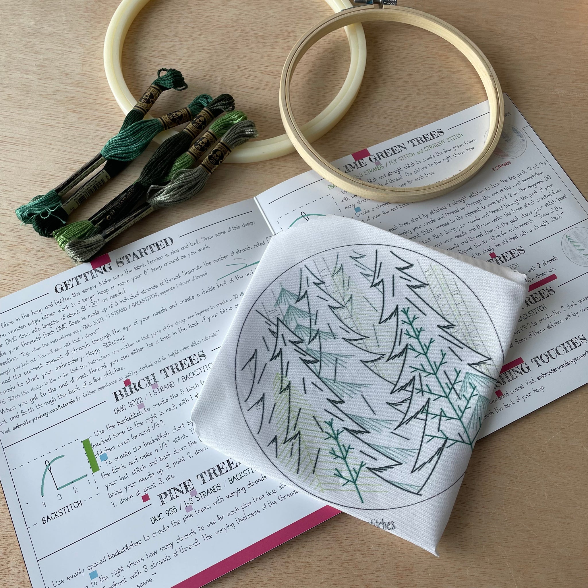 DIY Embroidery Kits by Embroidery and Sage