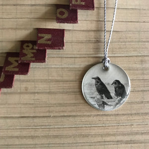 Two Ravens Photo Necklace by Everyday Artifact - Upstate MN 