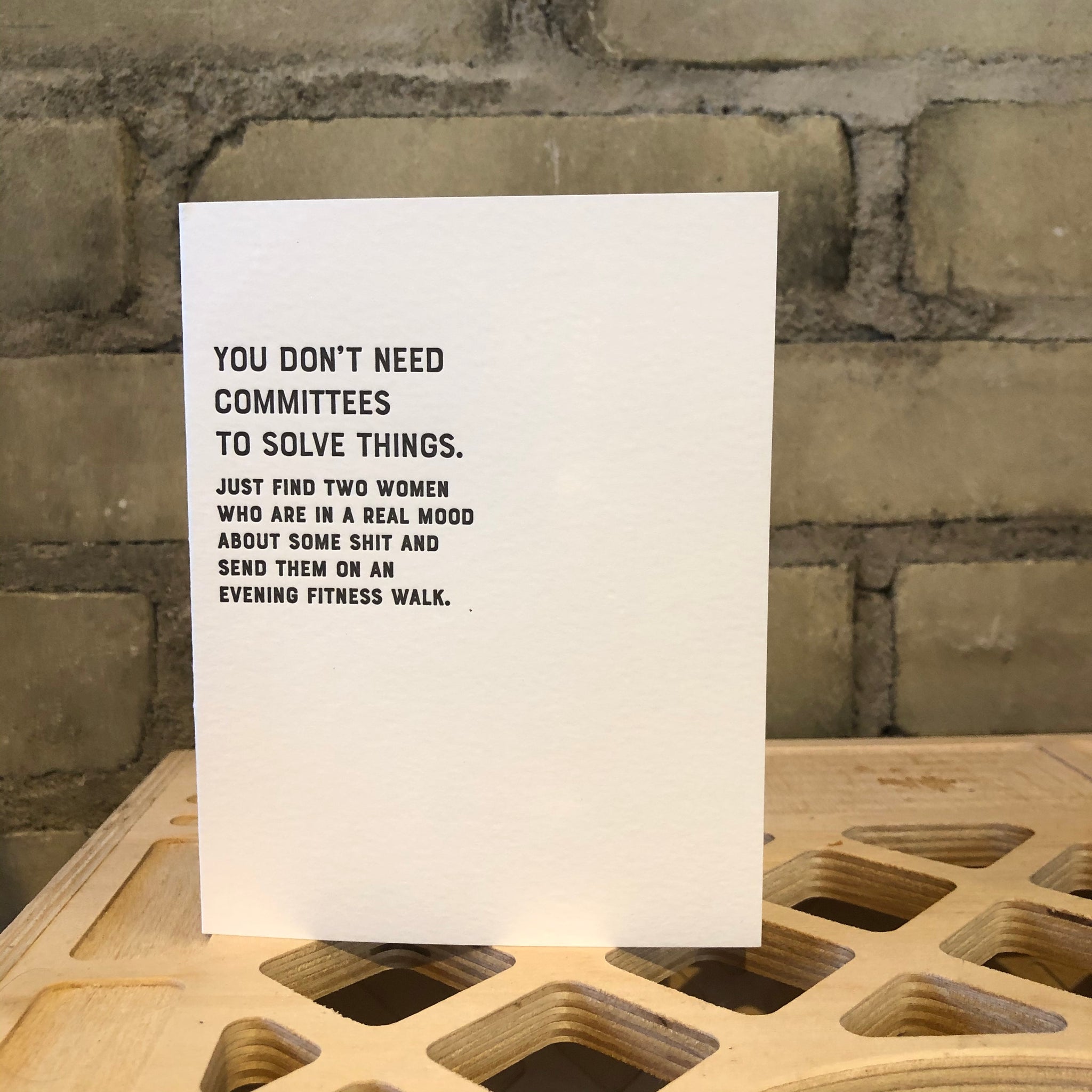 I Declare: Committees Letterpress Greeting Card by Sapling Press - Upstate MN 