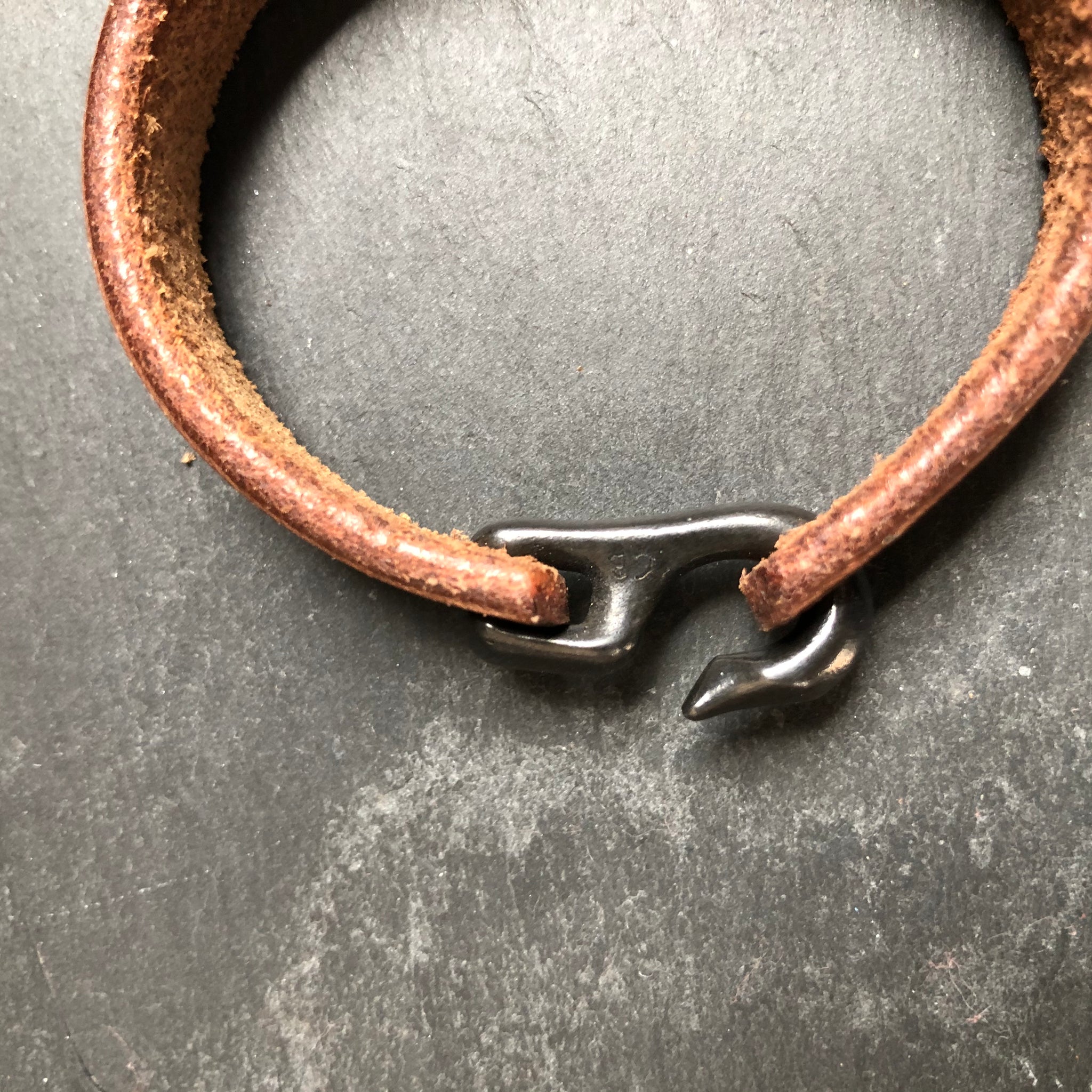 Cygnet Hook Bracelet in Shibuichi by Cat Bates - Upstate MN 