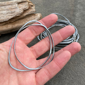 Freeform Bangle in Oxidized Sterling Silver by Everart Designs