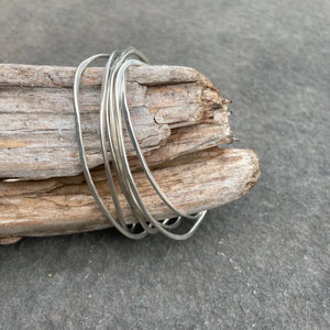 Freeform Bangle in Sterling Silver by Everart Designs