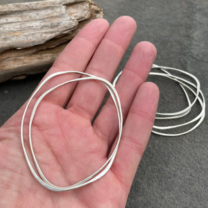 Freeform Bangle in Sterling Silver by Everart Designs