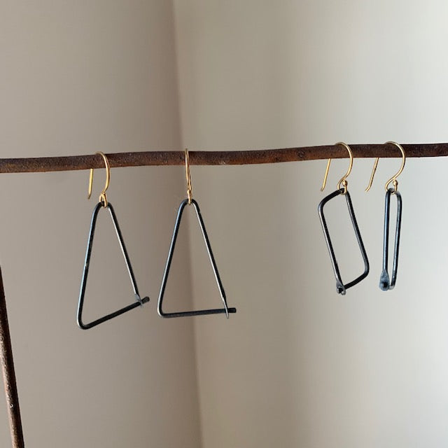 Geometric Form Earrings by Eric Silva - Upstate MN 