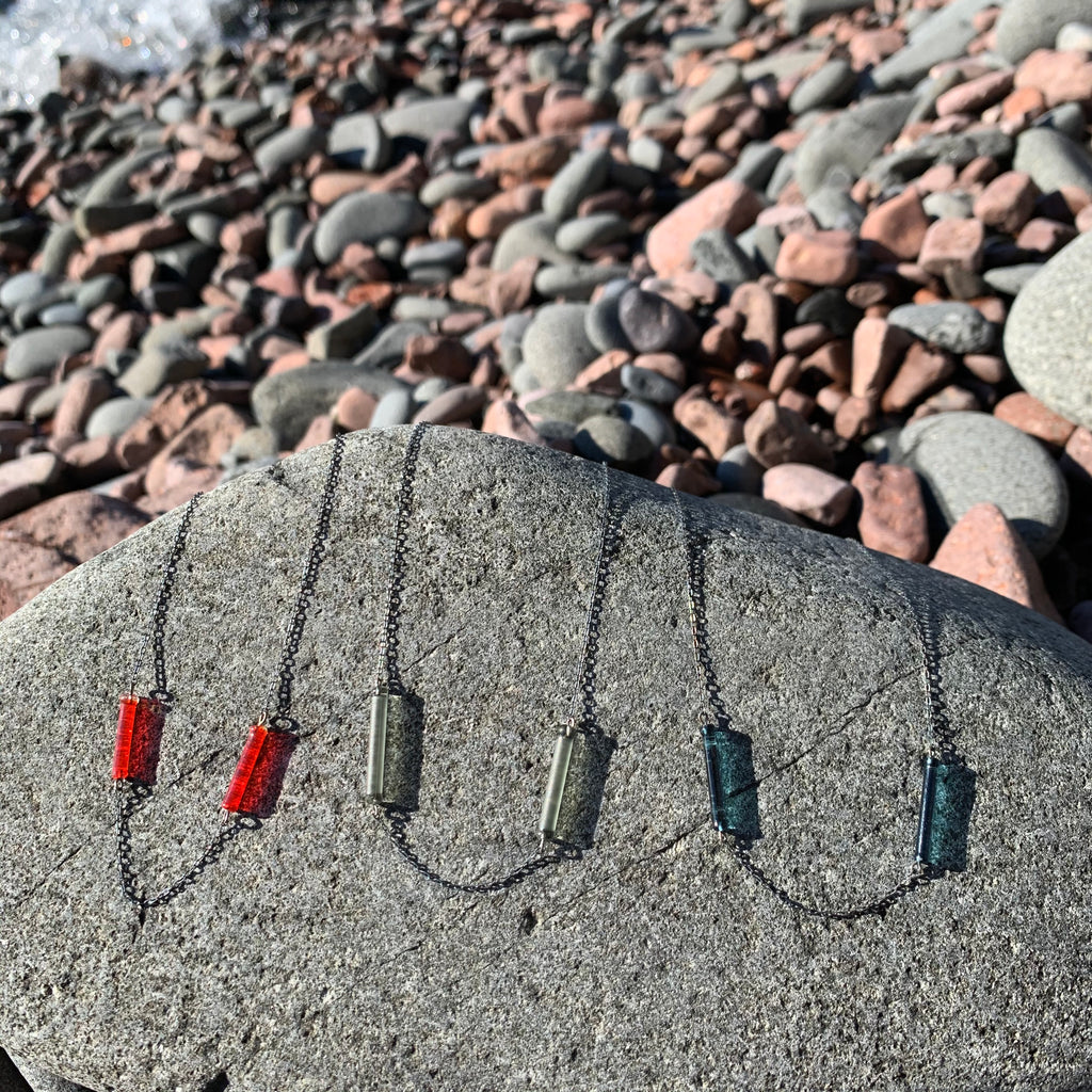 Glass Twig Necklace by Krista Bermeo Studios