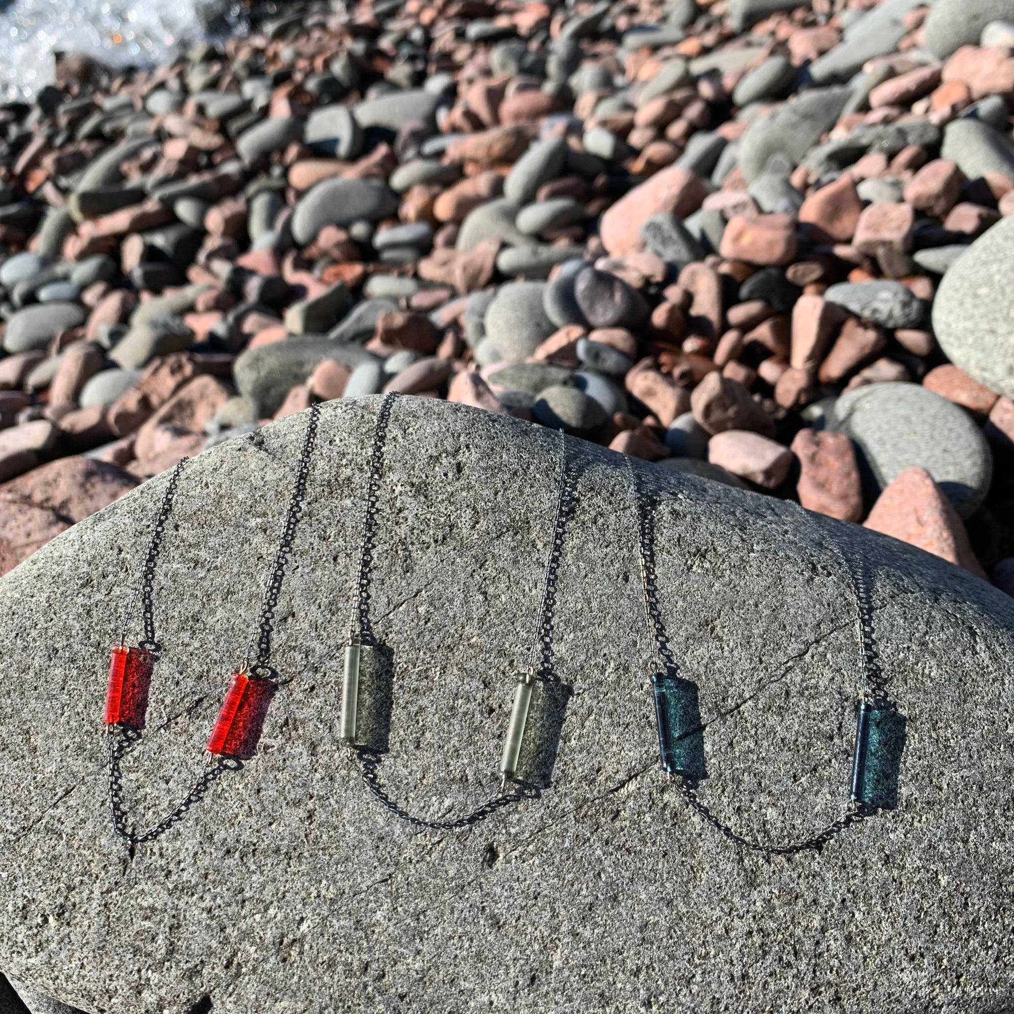 Glass Twig Necklace by Krista Bermeo Studios