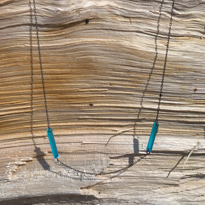 Glass Twig Necklace by Krista Bermeo Studios