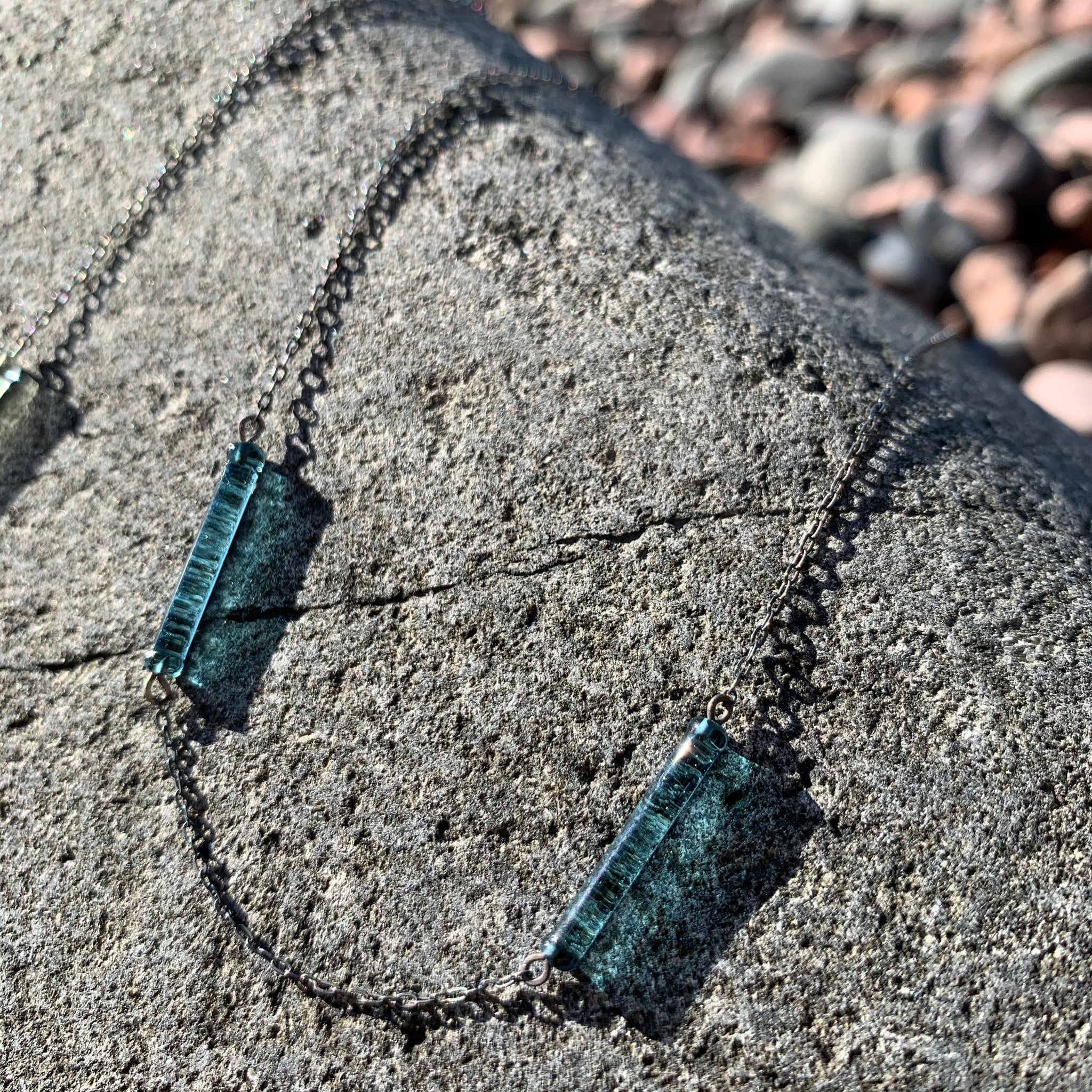 Glass Twig Necklace by Krista Bermeo Studios