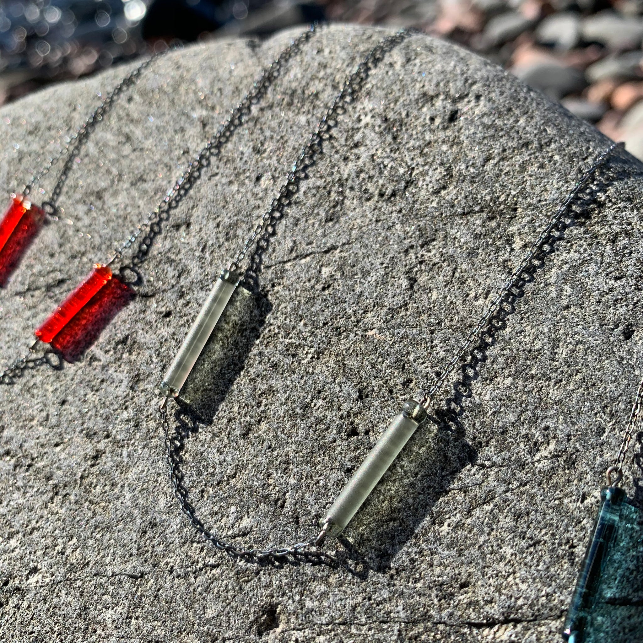 Glass Twig Necklace by Krista Bermeo Studios