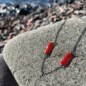 Glass Twig Necklace by Krista Bermeo Studios