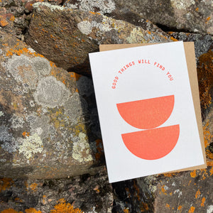 Good Things Greeting Card by Meshwork Press