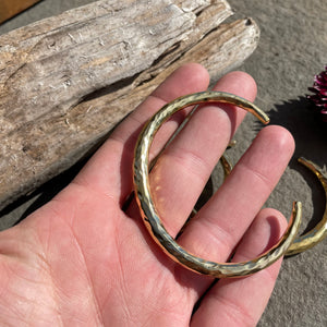 Hammered Brass Bangle by Mulxiply