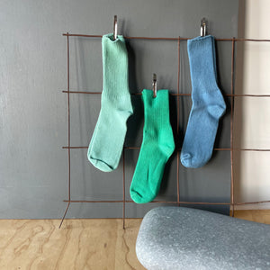 Hand Dyed Cotton Socks in Cool Tones by Scarfshop