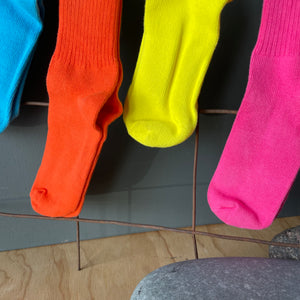 Hand Dyed Cotton Socks in Pop Tones by Scarfshop