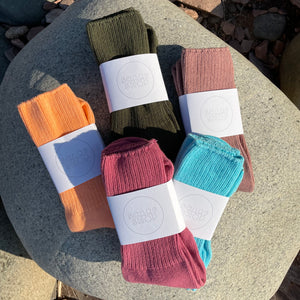 Hand Dyed Cotton Socks in Sweet New Tones by Scarfshop