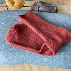 Hand Dyed Cotton Socks in Warm Tones by Scarfshop