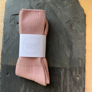 Hand Dyed Cotton Socks in Pink Tones by Scarfshop - Upstate MN 