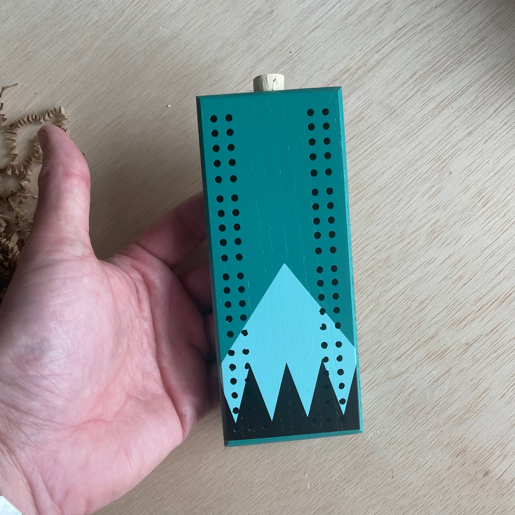 Handmade Artisan Pocket Cribbage Board by Sanborn Canoe