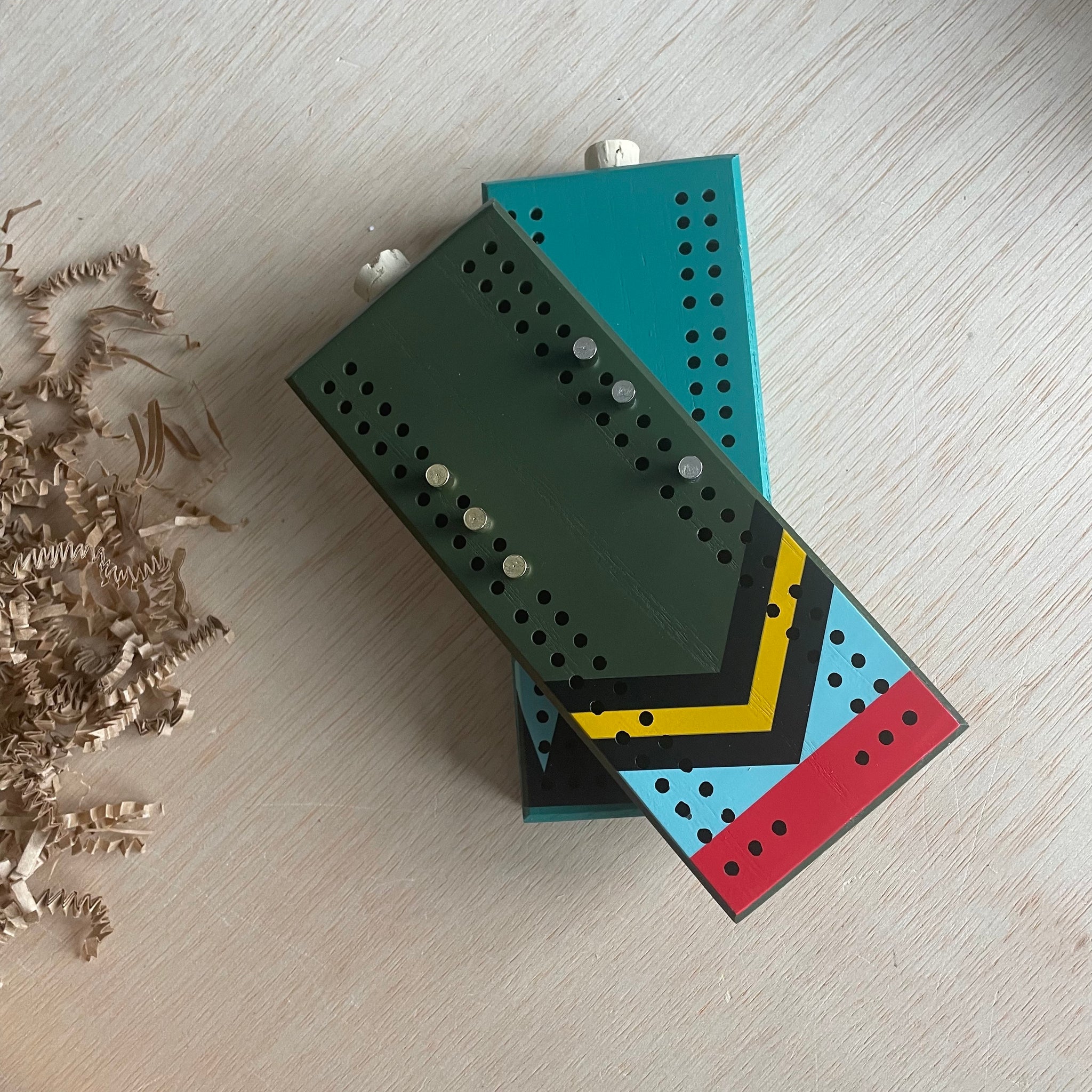 Handmade Artisan Pocket Cribbage Board by Sanborn Canoe