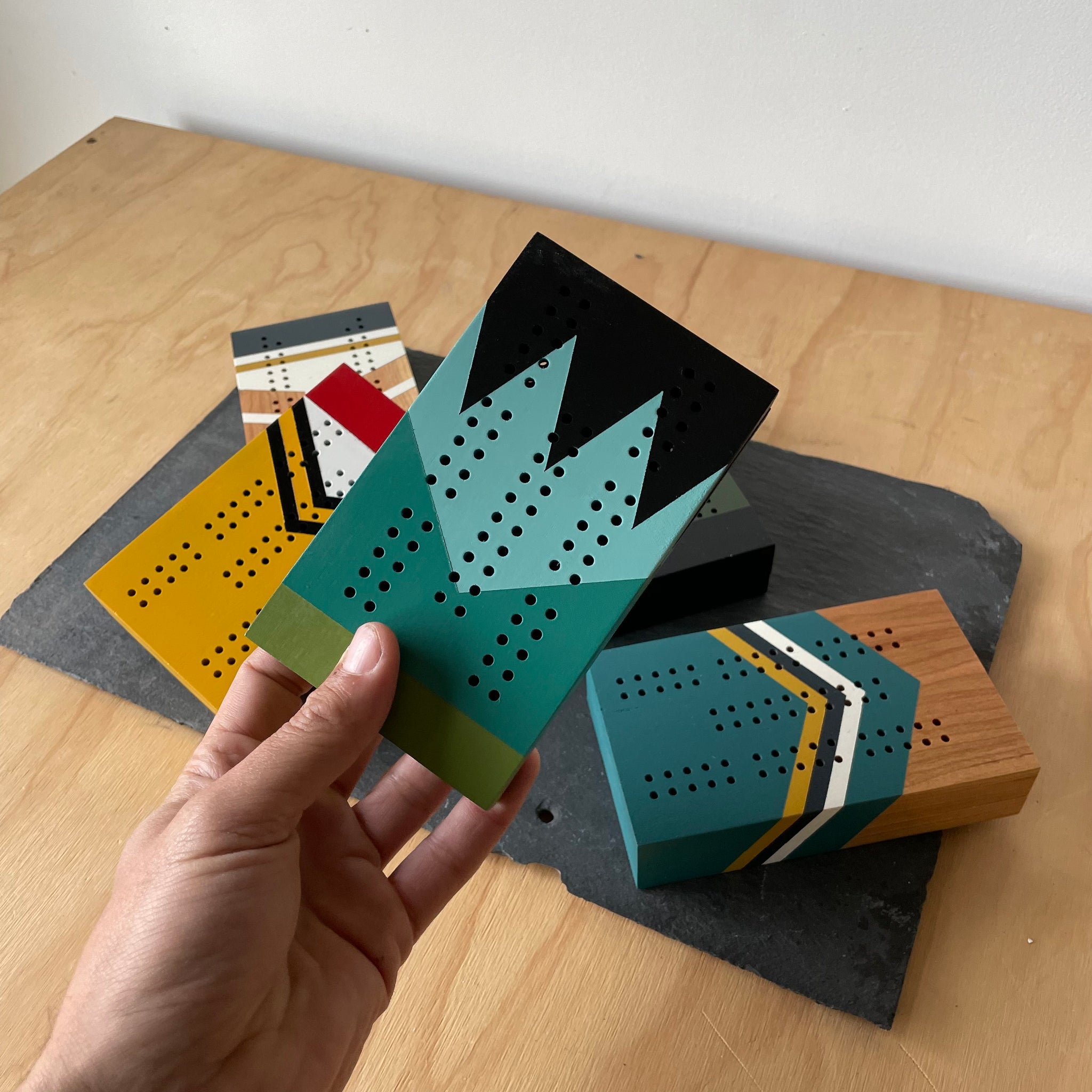 Handmade Artisan Travel Cribbage Board by Sanborn Canoe