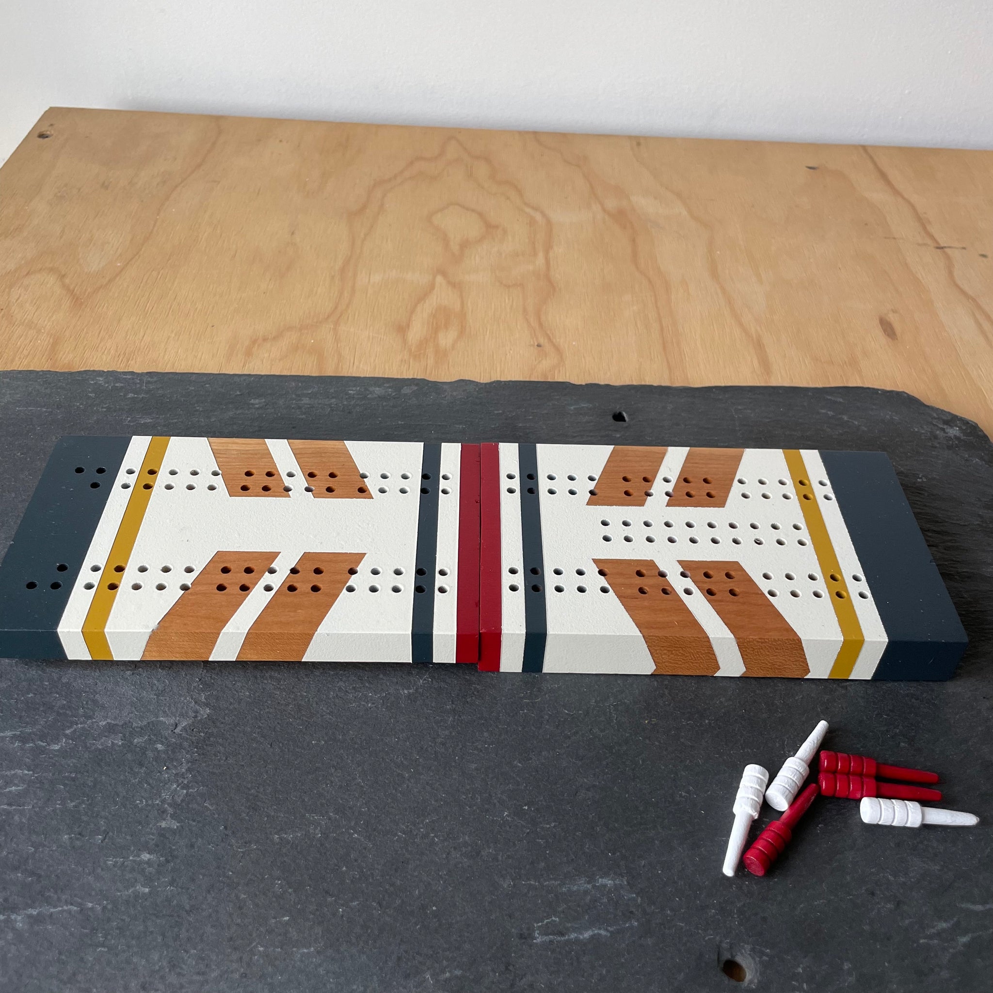 Handmade Artisan Travel Cribbage Board by Sanborn Canoe