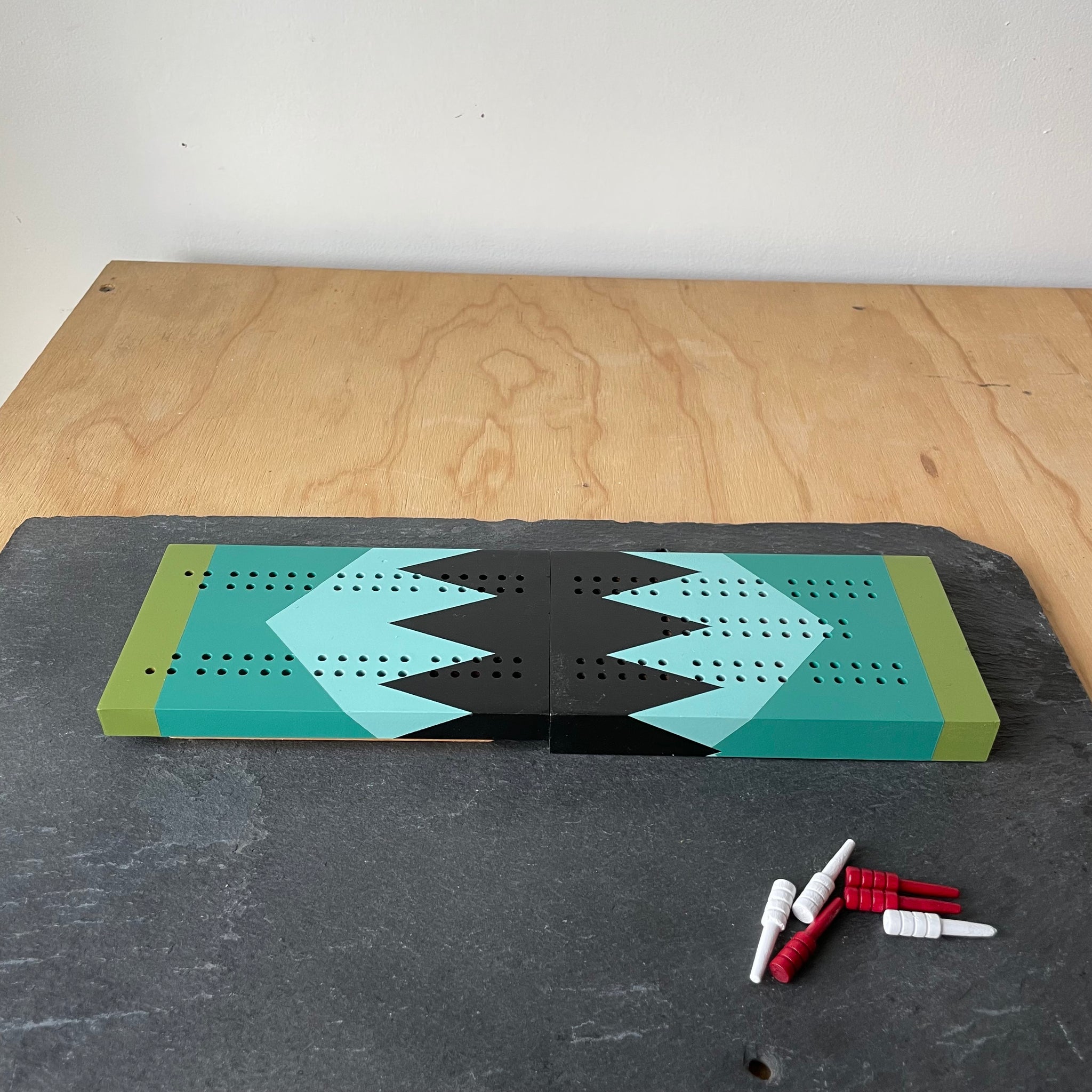 Handmade Artisan Travel Cribbage Board by Sanborn Canoe