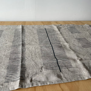 Handprinted Linen Table Runner by Olga Joan