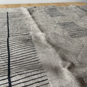 Handprinted Linen Table Runner by Olga Joan