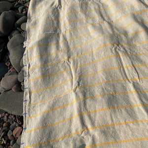 Heavyweight Stripe Linen Beach Towel by Goodlinens
