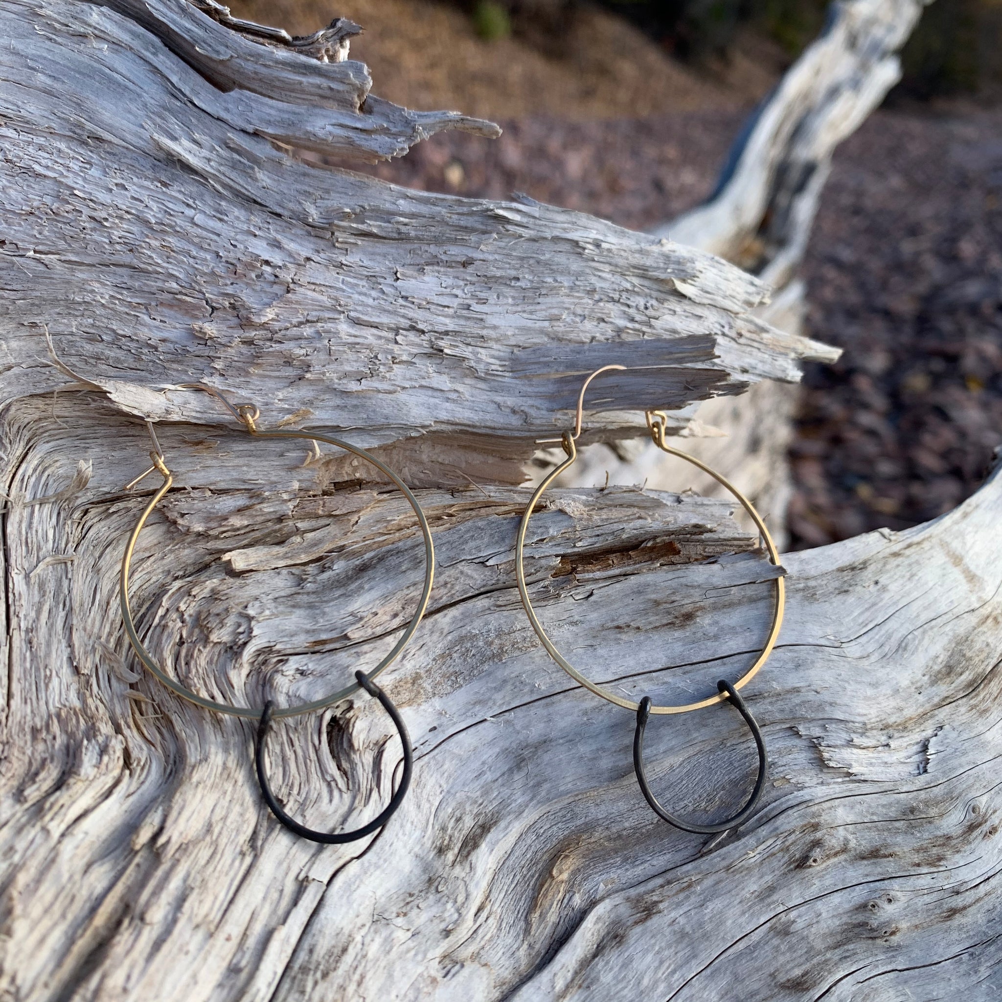 Large Stirrup Earrings by Tiffany Zal-Herwitz for Zalias Jewelry