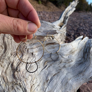 Large Stirrup Earrings by Tiffany Zal-Herwitz for Zalias Jewelry