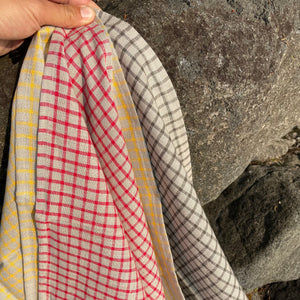 Lightweight Grid Linen Dish Towel by Goodlinens