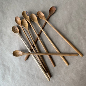 Long Teak Tasting Spoon