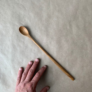Long Teak Tasting Spoon