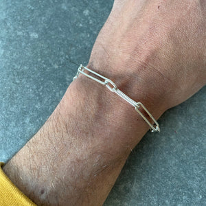Loop Link Bracelet in Sterling Silver by Mulxiply