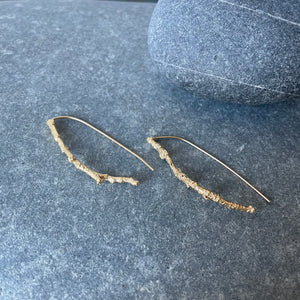 Medium Twig Earrings in Gold Vermeil by Tree Trunk Arts