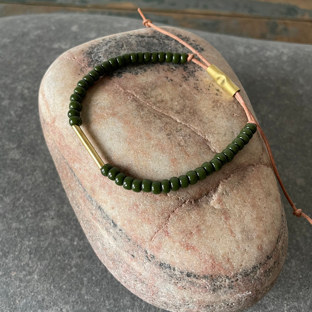 Men's Mesa Bracelet in Olive with Brass by Son of a Sailor