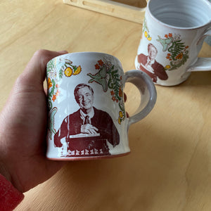 Mr. Rogers Ceramic Floral Mug by Justin Rothshank