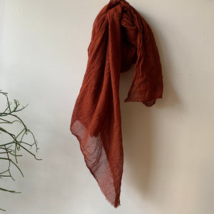 Organic Cotton Scarf in Rust by Scarfshop - Upstate MN 