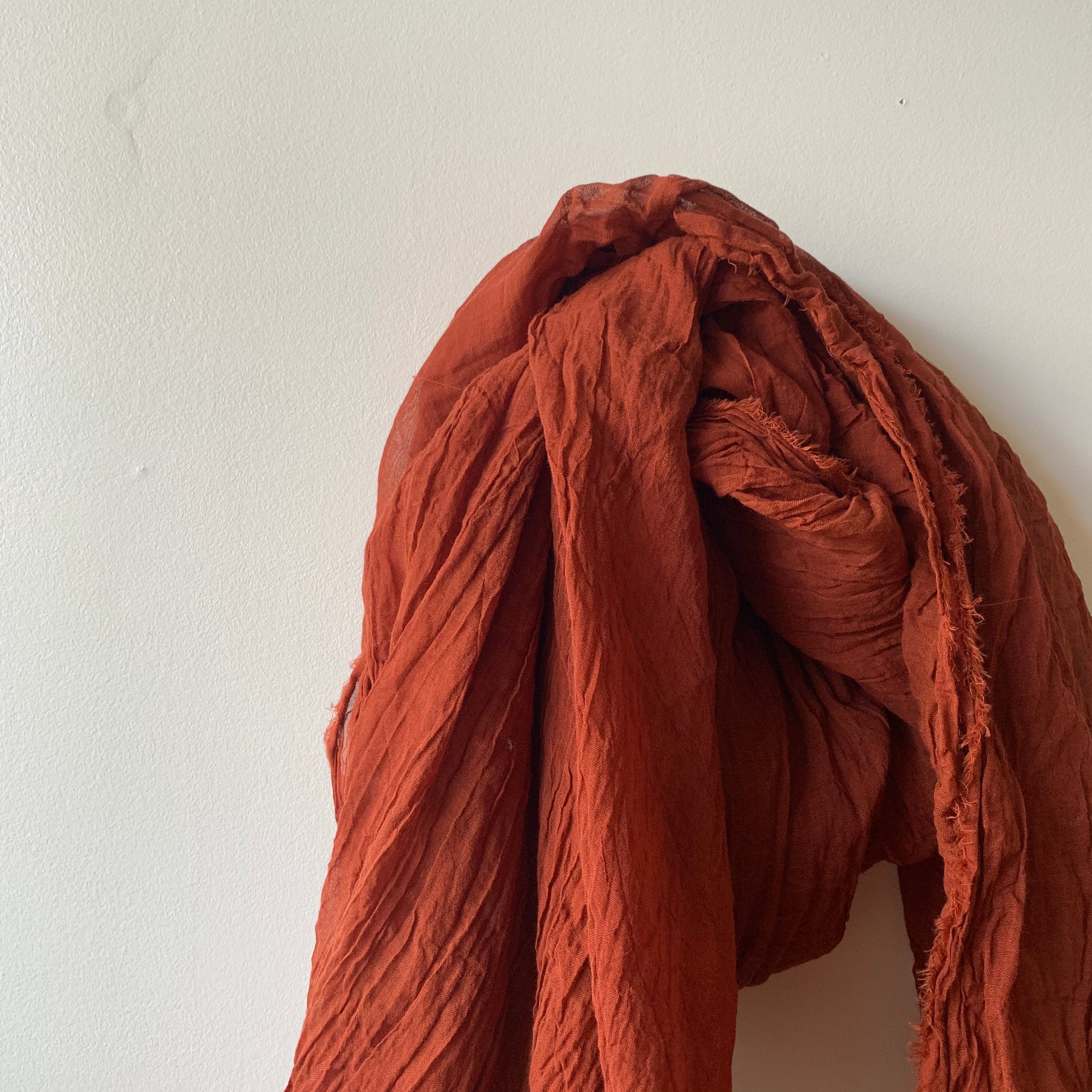 Organic Cotton Scarf in Rust by Scarfshop - Upstate MN 