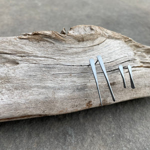 Oxidized Sterling Thorn Earrings by Everart Designs