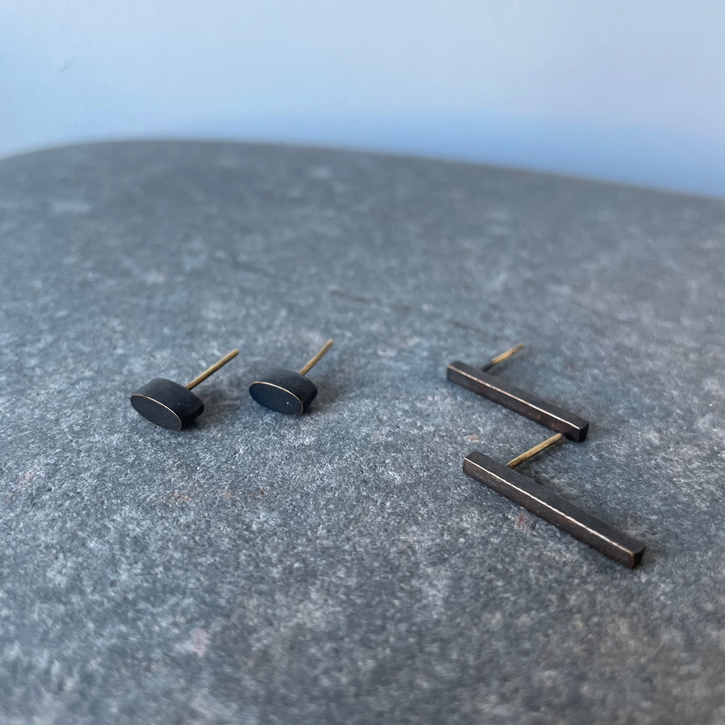 Oxidized Stud Earrings by Mulxiply