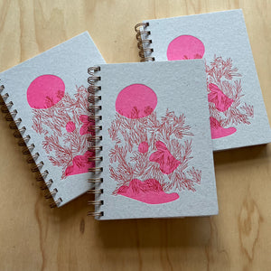 Red and Pink Leaf Pile Notebook by Meshwork Press
