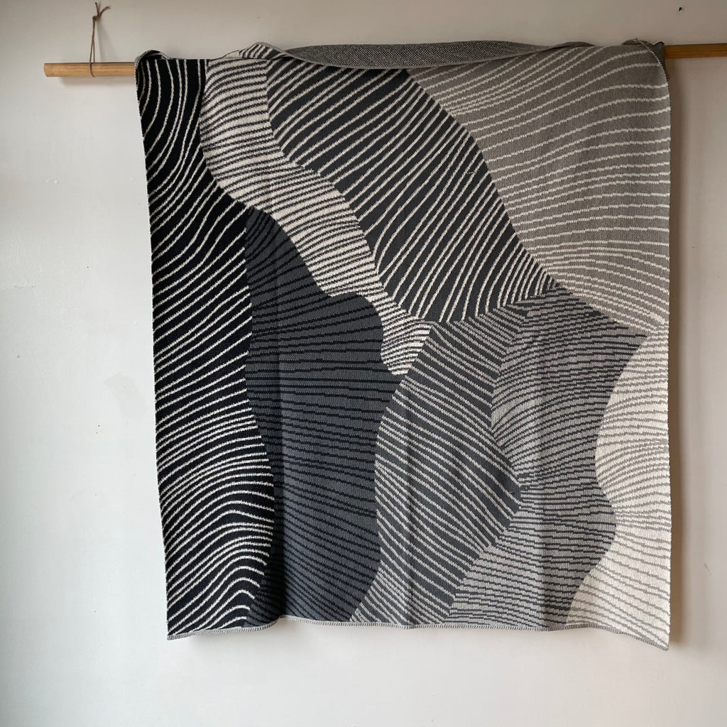 Reef Reversible Throw in Smoke by Jill Malek for In2Green