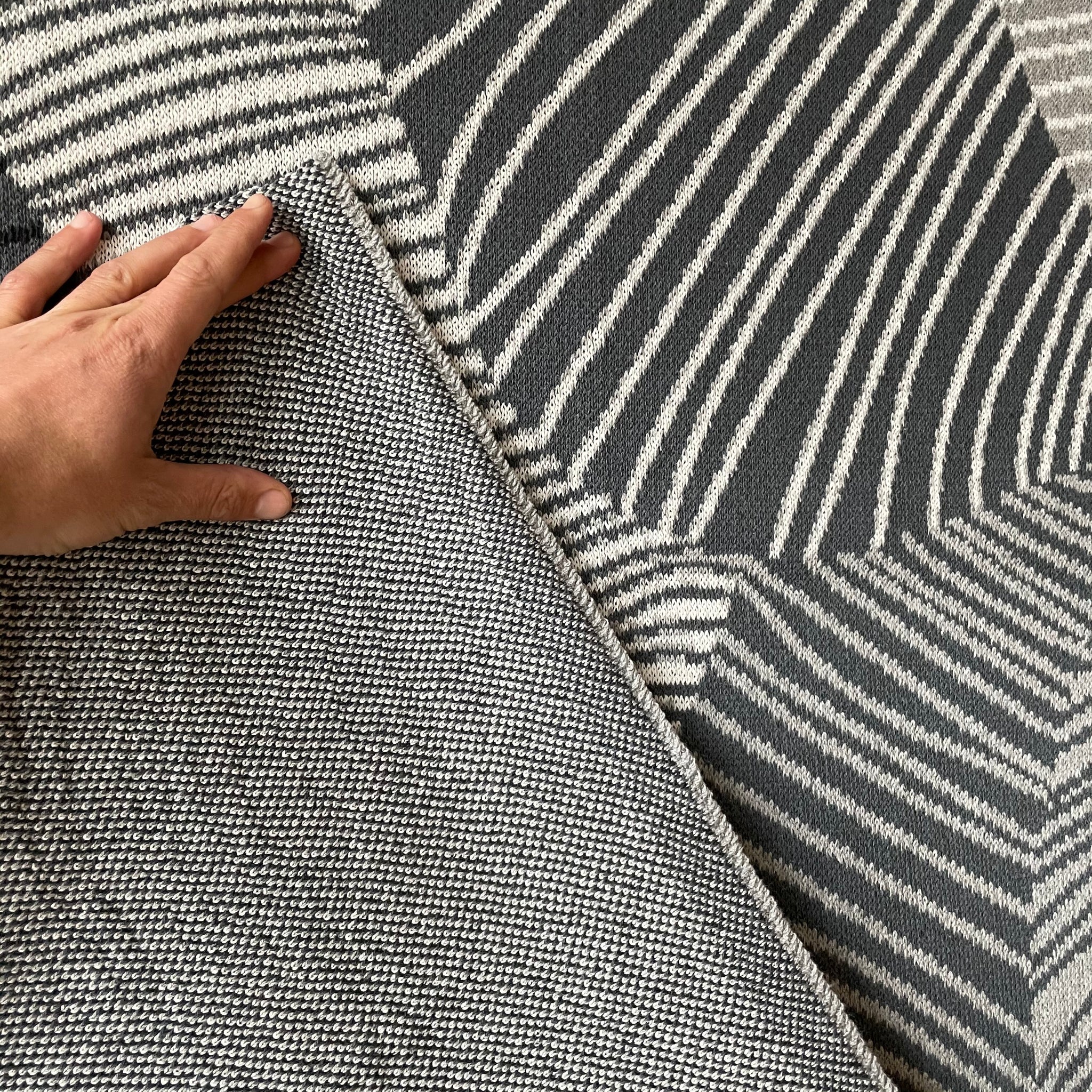 Reef Reversible Throw in Smoke by Jill Malek for In2Green